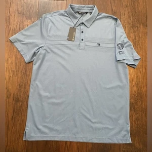 TRAVIS MATHEW Poloshirt Scrambler hellblau Riviera gestreift Dell Golf XL NEU - Bild 1 von 9