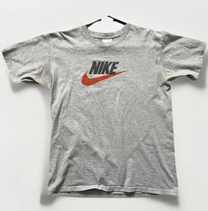 VTG Y2K Nike Center Swoosh T Shirt Gray Youth XL 00s Short Sleeve Athletic Tee - Picture 1 of 9