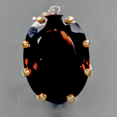 Fashion art 43 ct Natural Smoky Quartz Pendant 925 Sterling Silver  /NP50925 - Image 1 of 4