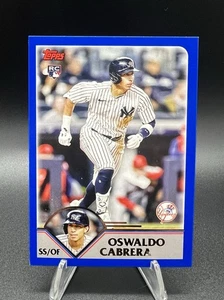2023 Topps Archives - 2003 Topps Oswaldo Cabrera RC New York Yankees Rookie - Foto 1 di 2