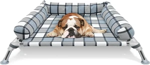 Elevated Raised Dog Bed Cot - Cooling Dog Bed with Pillows, Portable Washable Pe - Picture 1 of 12