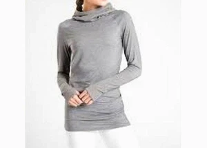 Athleta Essence Hooded Tunic Heathered Gray Size Large - Picture 1 of 9