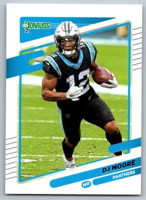 2021 Donruss Press Proof Blue DJ Moore Carolina Panthers #220 - Image 1 of 2