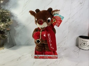 Reno nariz roja Rudolf con saxofón cantando ~ baile ~ peluche Dan Dee ~ NUEVO - Imagen 1 de 10