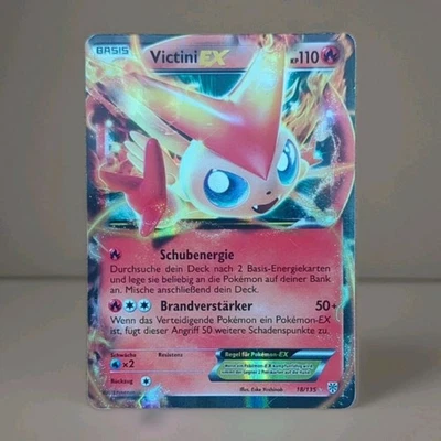 Victini EX Pokemon Karte Deutsch 18/135 Plasma Sturm - Bild 1 von 3
