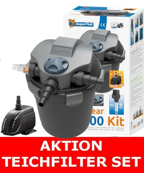 Superfish Teichfilter Bachlauffilter Druckfilter Set Top Clear 10000 inkl. Pumpe - Bild 1 von 1