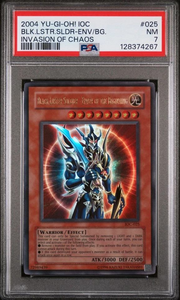 2004 Yu-Gi-Oh! Black Luster Soldier Envoy of the Beginning IOC-025 Chaos PSA 7 - Image 1 of 2