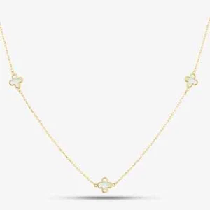 Collar de pétalos de madreperla de oro amarillo de 9 quilates 1,19,1600 - Imagen 1 de 2