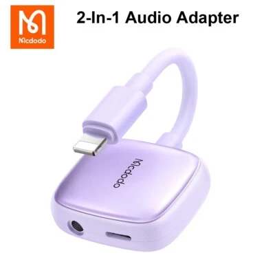 Mcdodo 2 in 1  iPhone To Jack 3.5mm AUX Audio Adapter OTG Earphone Converter - Image 1 of 4