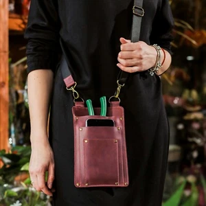 Leather Tool Belt Florist Bag Personalized Pouch Garden Planner Waist Holder S - Picture 1 of 56