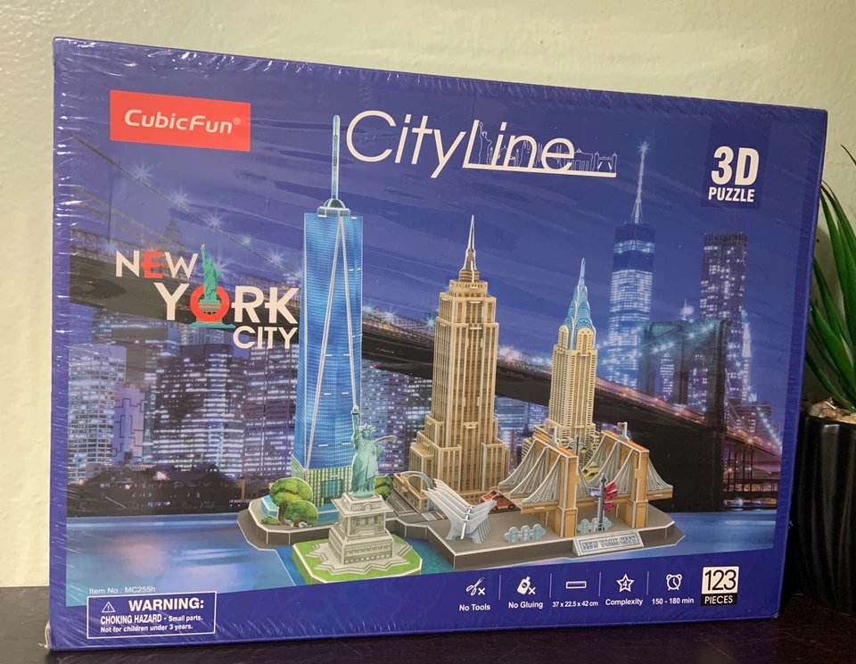 CubicFun CityLine 3D Puzzle City Line New York City Building Model NEW & Sealed - Image 1 of 4