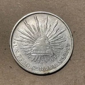 Mexico - 1899 GoRS Large Silver Peso - Picture 1 of 2