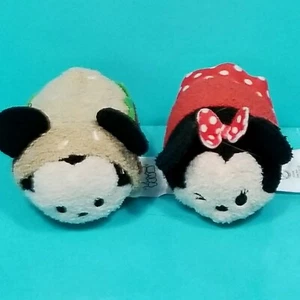 Disney Tsum Tsum Mini Peluche Topolino e Minnie Friends Lotto di 2 Hamburger Imbottiti - Foto 1 di 6