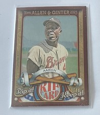 2023 Topps Allen & Ginter Hank Aaron Rip Card /44 Ripped Atlanta Braves 