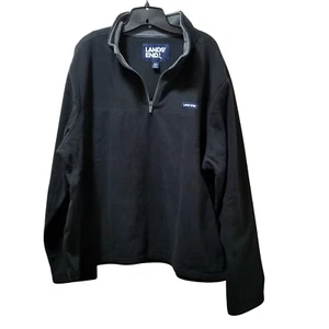 Lands' End Quarter Zip Fleecepullover Herren XXL schwarz Sweatshirt leicht - Bild 1 von 5