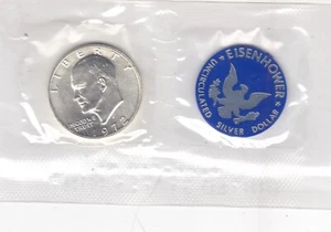 1972 S Silver Dollar Coin US Mint Eisenhower Uncirculated - Picture 1 of 2