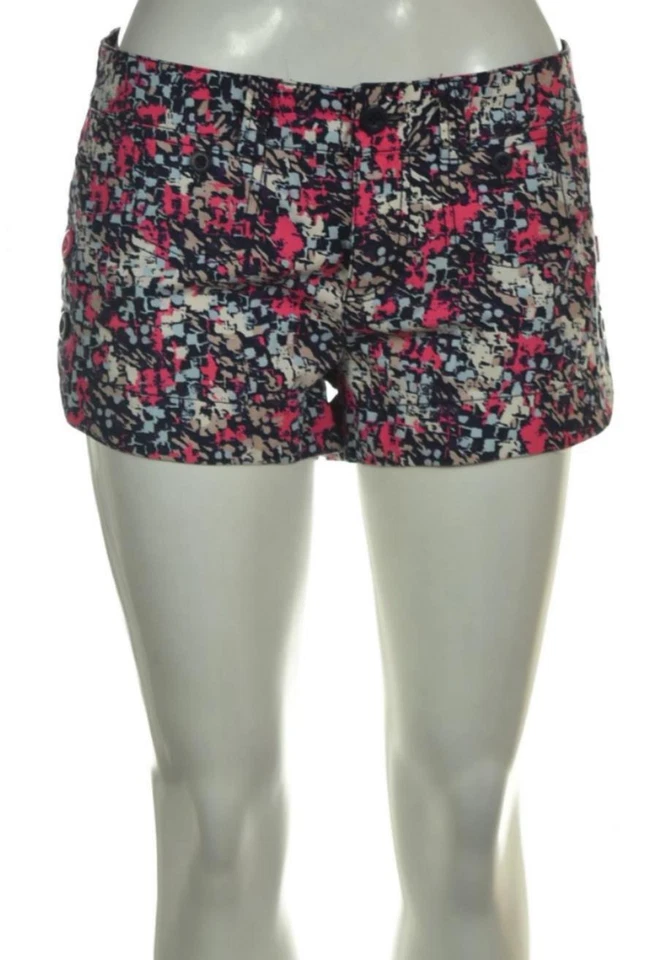 Pantalones Cortos Juicy Couture Mujer Talla 2 Azul Marino Marfil Rosa Estampado Chino Algodón Informal Foto 1 de 4