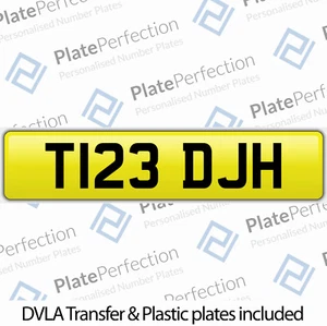 T123 DJH DH DAN DEAN DAVE DALE DEL CHERISHED PRIVATES NUMMERNSCHILD DVLA REG - Bild 1 von 1