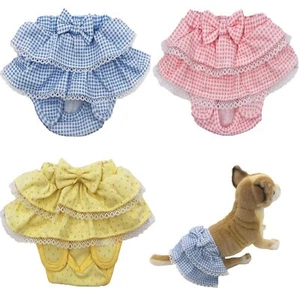 Dog Puppy Diaper Sanitary Pants Female Girl Ruche Skirt 100% COTTON SMALL Pet - Picture 1 of 11
