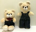 Lee Jeans Bears Plush 14" Stuffed Animals Denim Clothes - Lot of 2