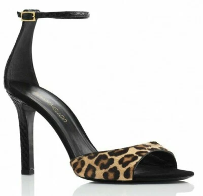 $750 NEW Tamara Mellon WILD NIGHT 90 Leopard Pony Snake Shoes Sandals 38.5 39.5 - Image 1 of 3