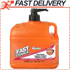 Permatex Fast Orange Pumice Lotion Hand Cleaner w/ Microgel, 1/2 Gallon - Picture 1 of 3