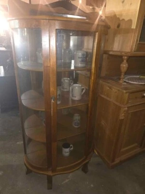 Oak Curio Cabinet - Image 1 of 3