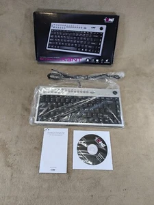 iONE SCORPIUS-K3NT Multimedia Trackball Keyboard Wired USB Interface - Picture 1 of 17