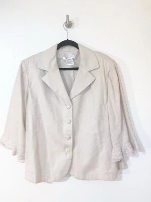 Conjunto Falda Blazer Plaza South Tostado Talla 22 2 Piezas 55% Lino  Foto 1 de 4