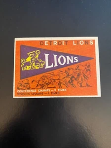 1959 Topps Football #139 ¡¡Tarjeta banderín de los Leones!! ¡ENVÍO DE $1!! - Imagen 1 de 2