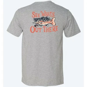 NWT Costa Freedom Bass T-Shirt in Grey Heather size Small - Picture 1 of 8