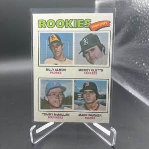 1977 Topps Baseball Card #490 Rookie Shortstops Billy Almon Mark Wagner RC EX-NM
