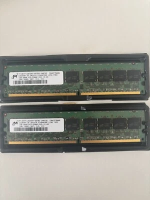 Memoria DDR2 ECC MT18HTF12872AY-667B3 Micron 2x2GB PC2-5300 667MHz CL5 240-Pin - Immagine 1 di 4
