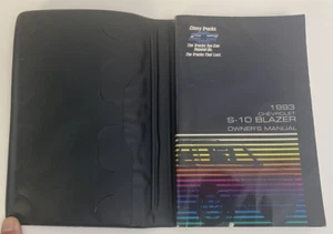1993 Chevy S-10 Blazer Owners Manual w/ Vinyl Cover Chevrolet OEM - Picture 1 of 9