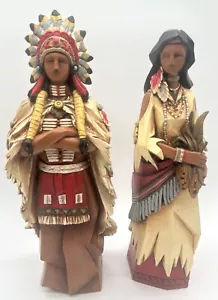 Pacific Rim Cubist Thanksgiving 13 Zoll Indianer Indianer Harz Figuren AA8 - Bild 1 von 11