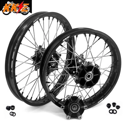 KKE 1.85*21/ 2.5*18 Black Cush Drive Wheels for Yamaha Tenere 700 2021-2025 - Image 1 of 4