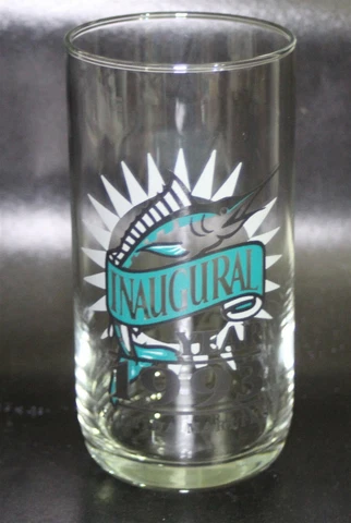 MLB Florida Marlins Inaugural Year Commemorative Glass*Chevron*1993*Miami Cover