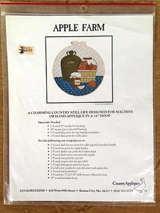 Apple Farm Jan KornFeind 1982 Country Appliques Needlepoint Pattern - Picture 1 of 2