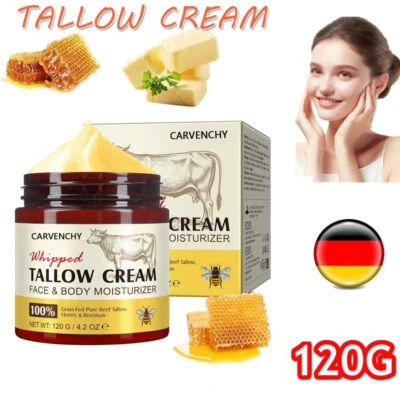 Beef Tallow Creme 120 g, Rindertalg für Hautpflege, Rindertalg und Honigbalsam~ - Bild 1 von 4
