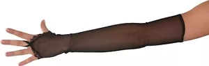 Gothic schwarz fingerloses Flair Brautjungfer Abschlussball Oper lange Handschuhe 1283 - Bild 1 von 1