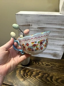Pioneer Woman Measuring Cups Set Floral Nesting Small Bowls  1 Cup 1/2 1/3 1/4 - Picture 1 of 8