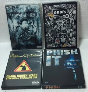Lot "B1" of 4 DVDs MACHINE HEAD/OASIS/PHISH/CHILD BODOM Used NOT TESTED - Foto 1 di 12