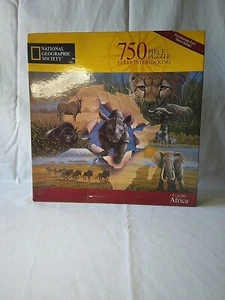 Puzzle Africa ~ National Geographic Up Close ~ 750 Pieces Hasbro NEW Sealed - Picture 1 of 3