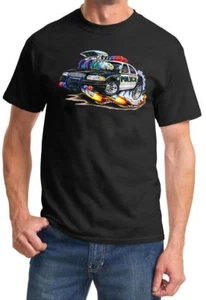 POLICE CAR Ford Crown Victoria Full Color Cartoon Tshirt NEW FREE SHIPPING - Picture 1 of 11