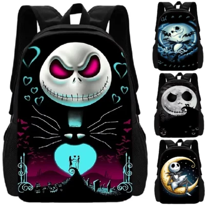 MINISO Nightmare Before Christmas Backpack School Bag Children Travel Cabin Lunch