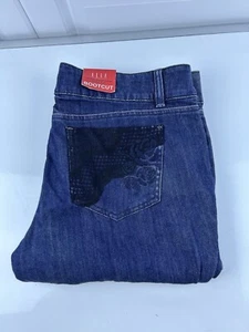 Elle Low Rise Straight Through Hip & Thigh Bootcut Jeans Size 14 - Picture 1 of 11