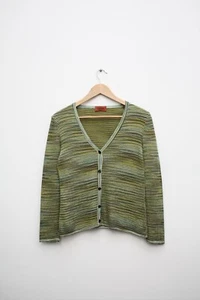Missoni Green V-Neck Cardigan Women's 42 - Picture 1 of 7