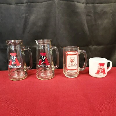 Lot of 4 Alabama Crimson Tide Beer and Coffee Mugs - Image 1 of 4