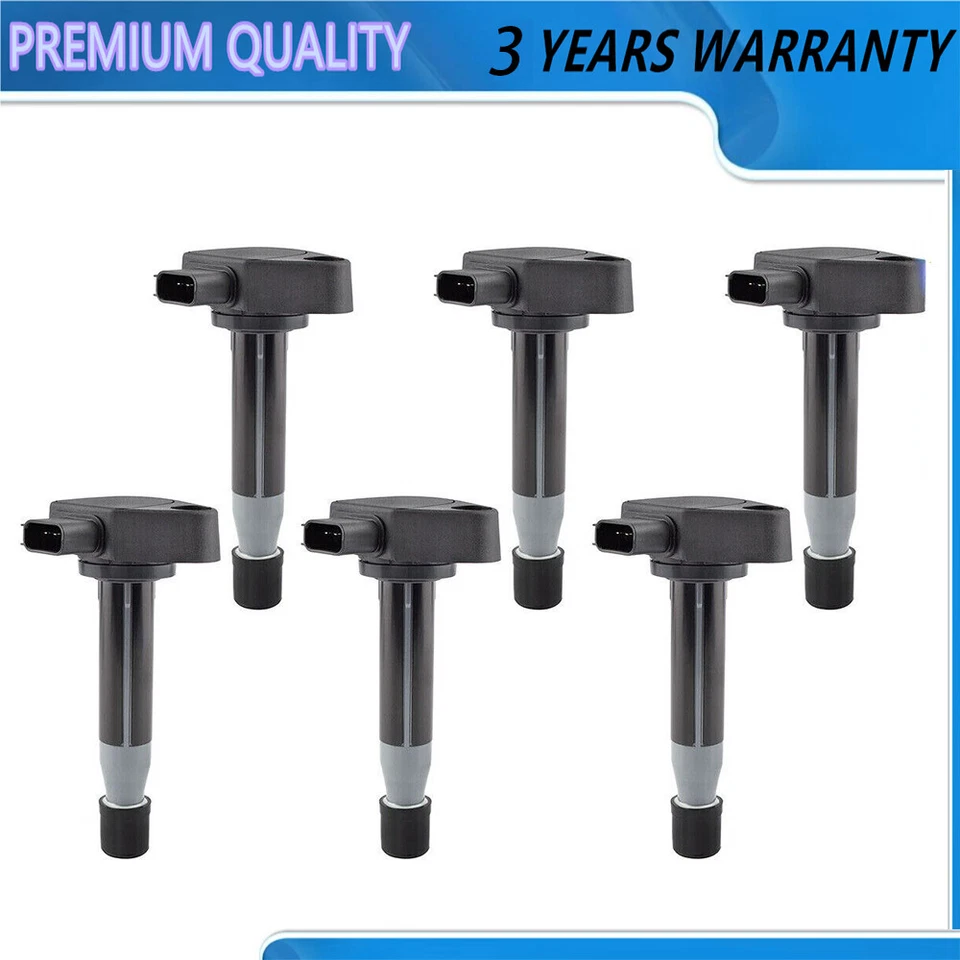 UF242 6 件装点火线圈适用于 1999 - 2010 年本田 Pilot Accord Odyssey Acura TL MDX — 第 1/4 张图片