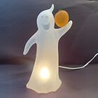 Halloween Light Up Acrylic Ghost Holding Pumpkins Vintage JC PENNEY With Box 12?